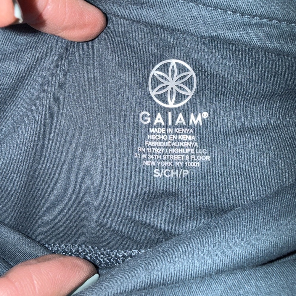 GAIAM Slate Blue High-Waist Leggings Size S like new!!! - Picture 6 of 6